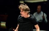 Conductor Esa-Pekka Salonen on stage during rehearsal