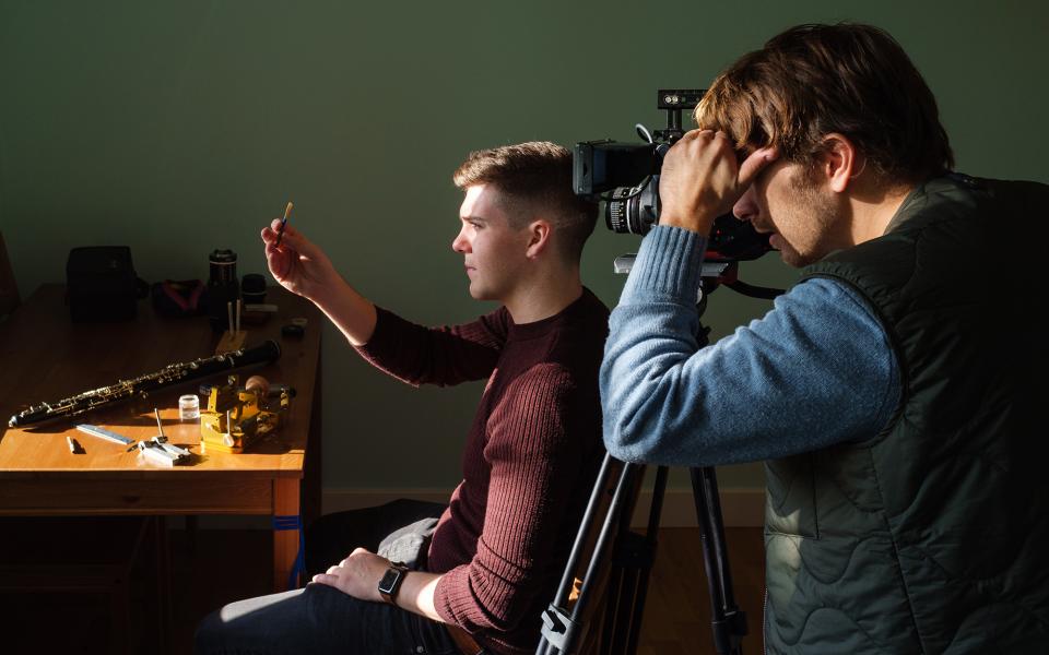 Filming with Principal Oboe Tom Blomfield