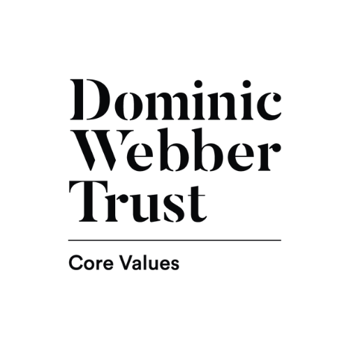 Black White Minimalist Professional Initial Logo Dominic Webber Trust logo