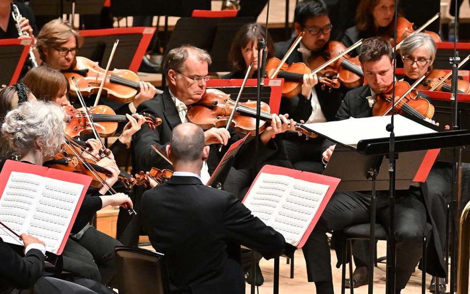 String section performing in concert