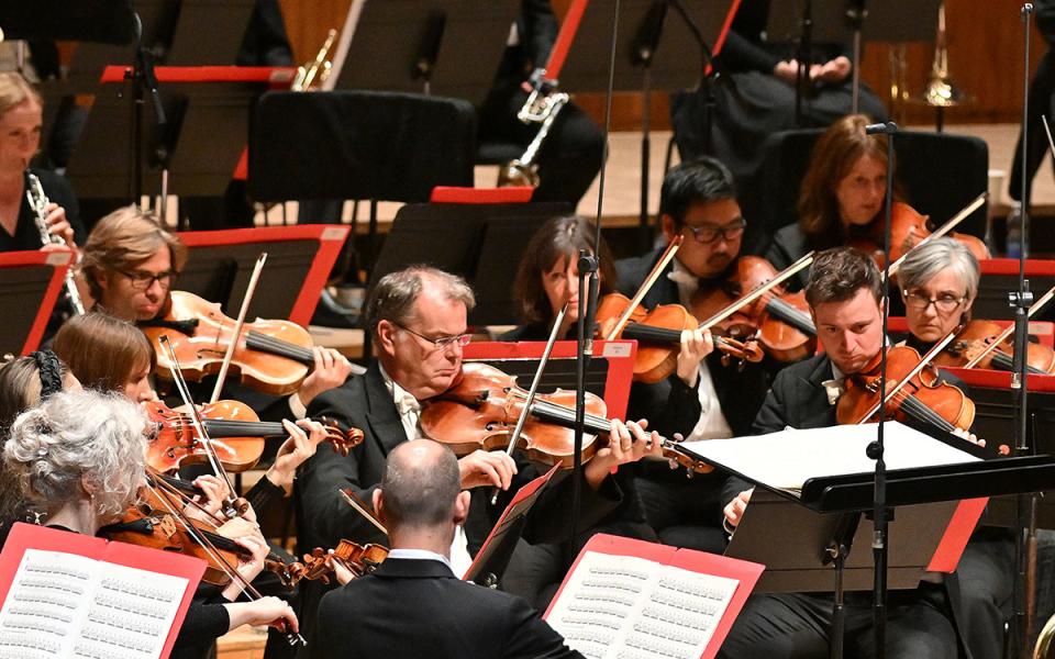 String section performing in concert