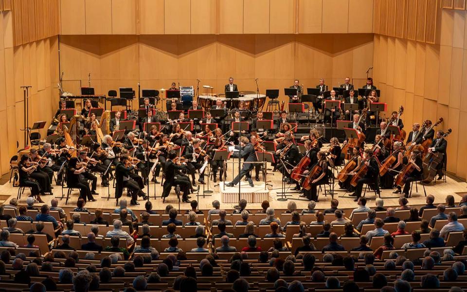 Philharmonia playing in concert hall in Mikkeli