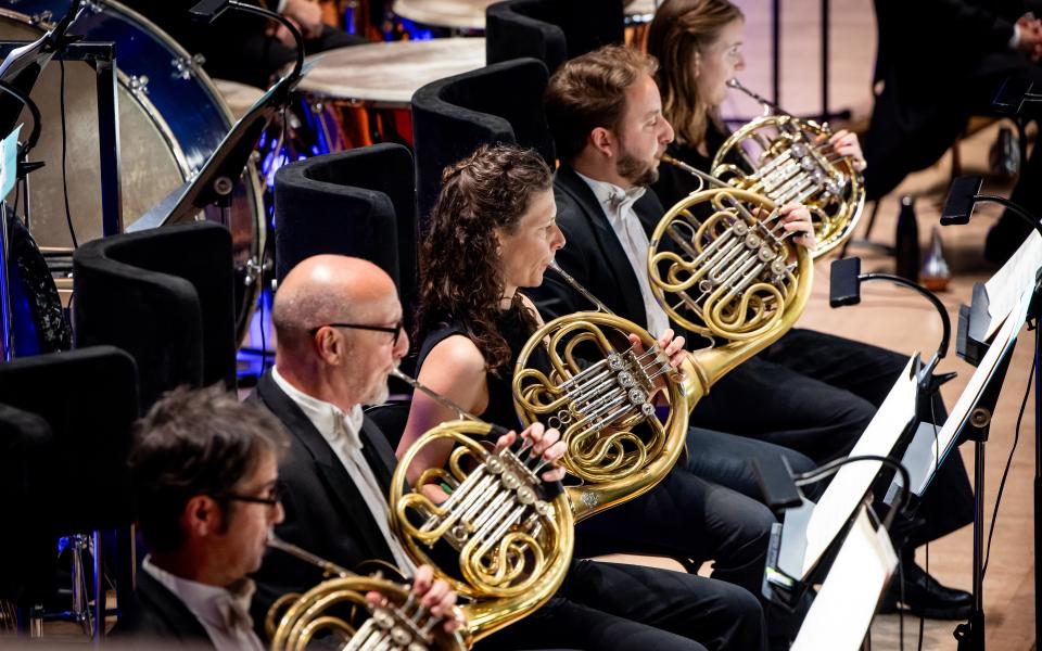 Philharmonia Horns performing in concert