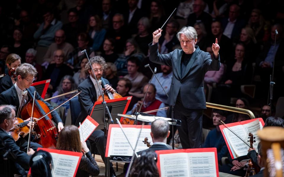 Esa-Pekka Salonen conducts the Philharmonia Orchestra at the Royal Festival Hall